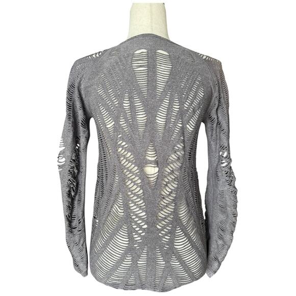 ALO Yoga Wanderer Long Sleeve Top Charcoal Heather Gray Active Shirt Size M/L - Picture 3 of 7